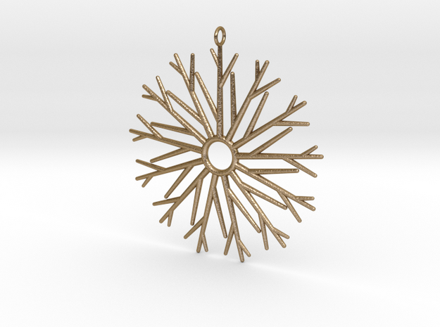 13 Branches Pendant in Polished Gold Steel