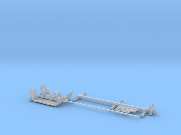 40 Foot Collapsed Utility Pole Trailer 1-64 Scale  in Smooth Fine Detail Plastic