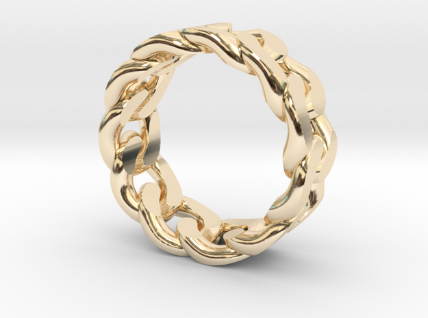 Chain Ring in 14K Yellow Gold