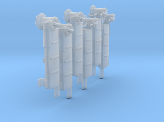 1/29 Elco PT Boat Mufflers in Smooth Fine Detail Plastic