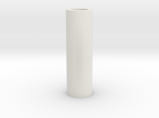 Short Tubular Spacer in White Natural Versatile Plastic
