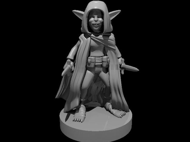 Goblin Female Rogue two Daggers in Smooth Fine Detail Plastic