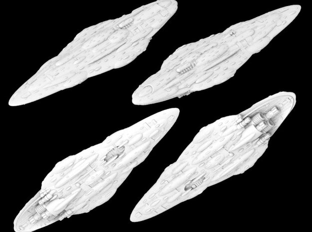 (SSD) MC80a Wingless Liberty Star Cruiser 1/30400 in Smooth Fine Detail Plastic
