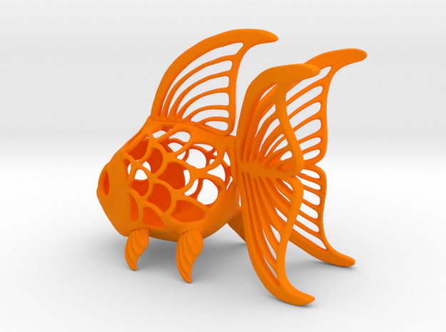 Goldfish Figurine in Orange Processed Versatile Plastic