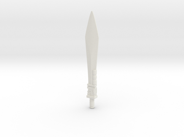 6mm Energo Sword for Upsized KO PotP Grimlock in White Natural Versatile Plastic