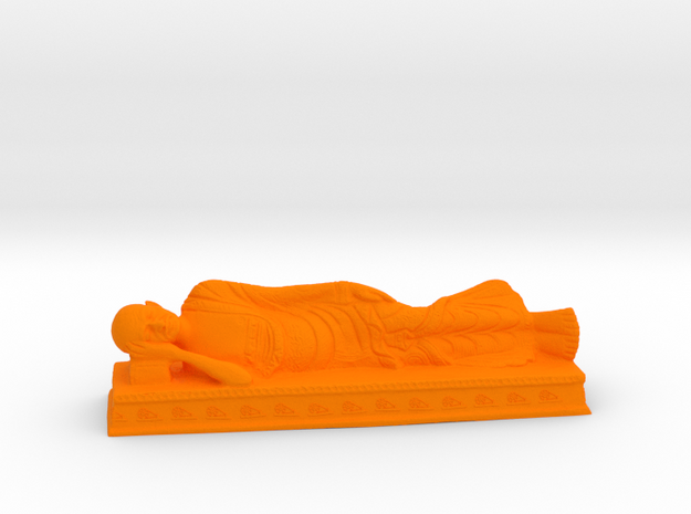 Sleeping Gandhi in Orange Processed Versatile Plastic: Medium