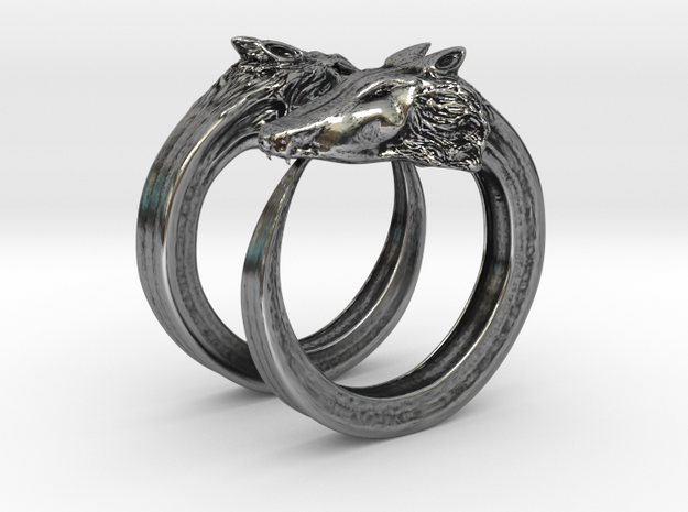 Double wolves ring (1,75)