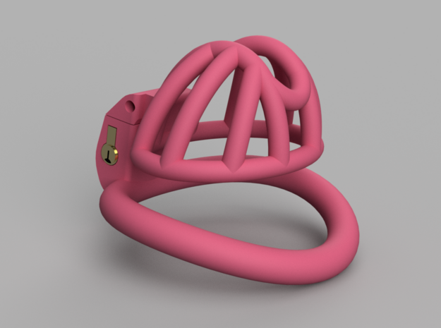 Cherry Keeper Cage - Short Wide in Pink Processed Versatile Plastic