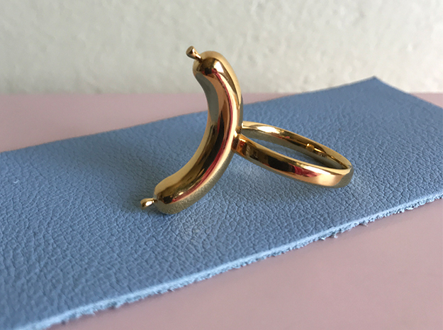 Sausage Ring in 18K Gold Plated