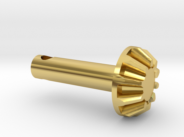 Make It RC MA10 Axle 10 Tooth Pinion Gear in Polished Brass