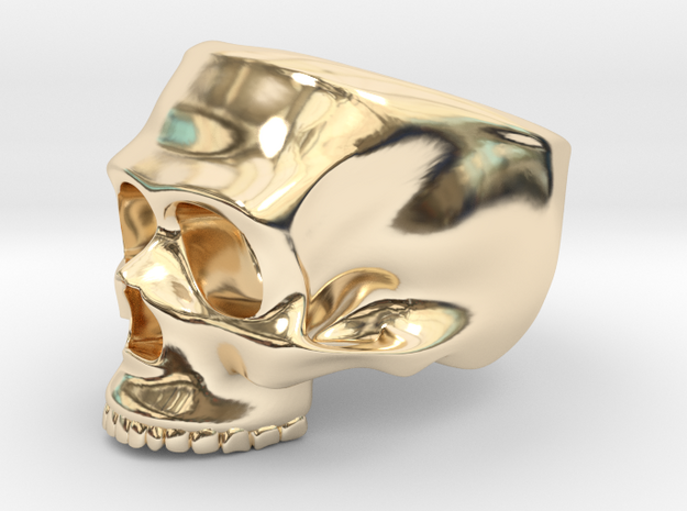 Skull Ring in 14K Yellow Gold