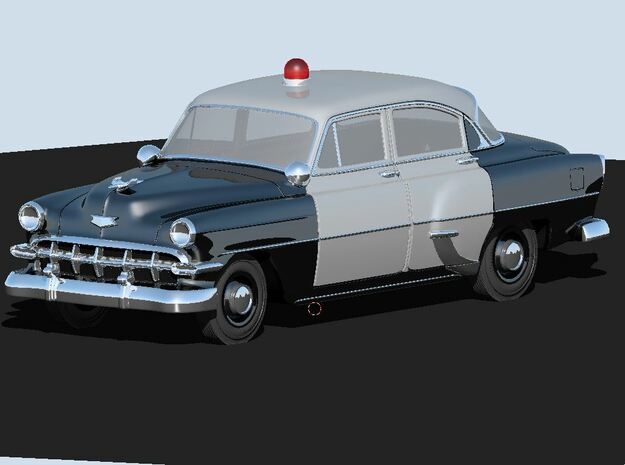 1954 Chevy Police Car (2) N Scale Vehicles in Smooth Fine Detail Plastic