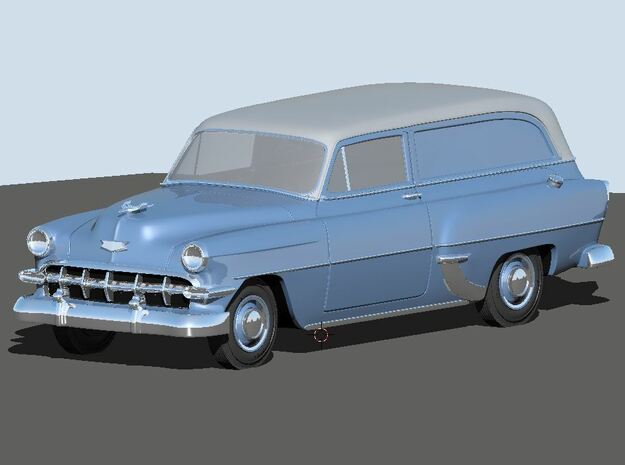 1954 Chevy Sedan Delivery 210 in White Natural Versatile Plastic