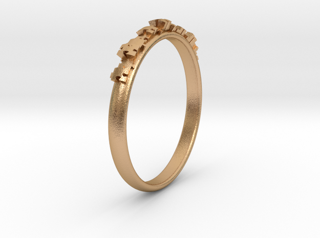Jigsaw ring in Natural Bronze: 5.5 / 50.25
