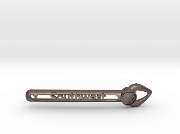 South West - Turbine Oil Can Opener in Polished Bronzed-Silver Steel