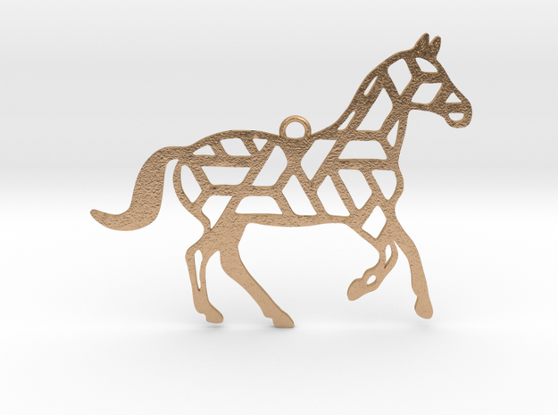 Year Of The Horse Charm in Natural Bronze