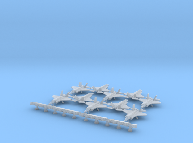 F-35 (10x) (1:300) & Sea Sparrow Launcher (1:300) in Smooth Fine Detail Plastic