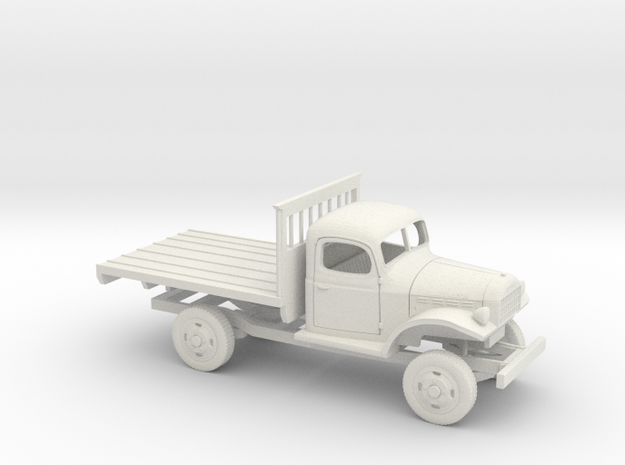 1/48 1945-50 Dodge Power Wagon Flat Bed in White Natural Versatile Plastic