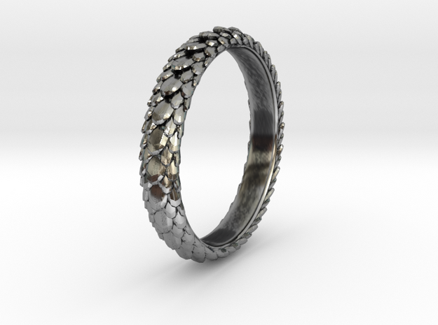 Dragon Scale ring in Antique Silver