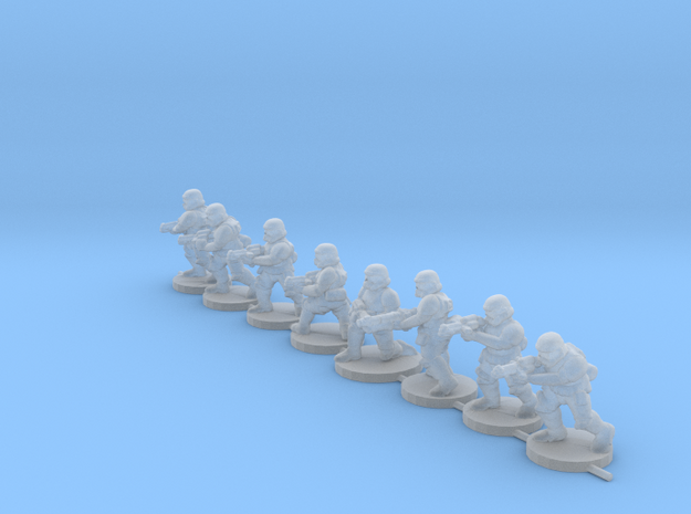15mm Knights Squad 3 in Smooth Fine Detail Plastic