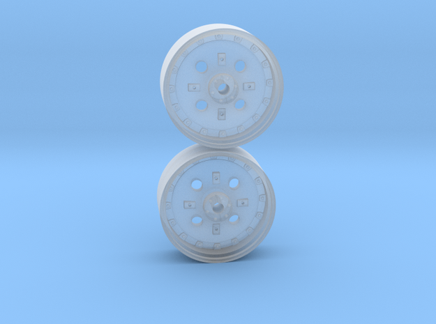 1/64th Scale 42 Inch Silver Cast Wheel in Smooth Fine Detail Plastic