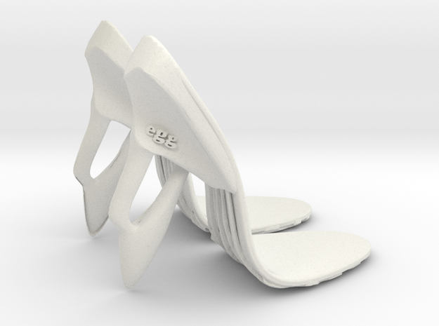girl-sole base+heel egg2 in White Natural Versatile Plastic