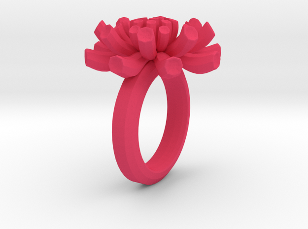 Sea Anemone Ring17.5mm in Pink Processed Versatile Plastic