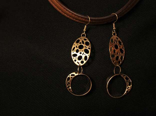 Cynda Earrings in Natural Bronze (Interlocking Parts)