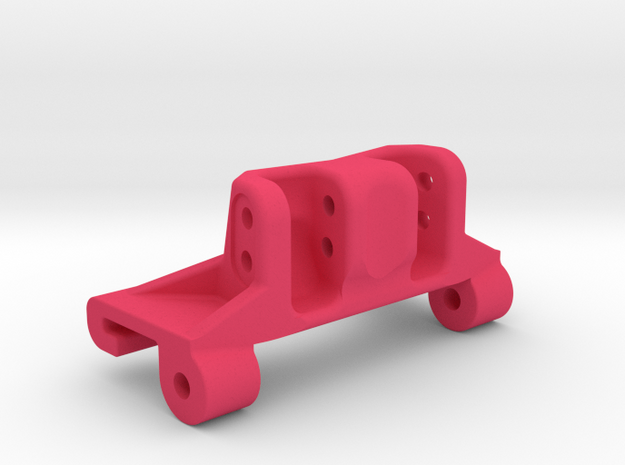 Capra rear axle link mount riser in Pink Processed Versatile Plastic