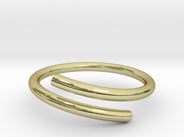 Open Ring in 18k Gold Plated Brass: 8 / 56.75