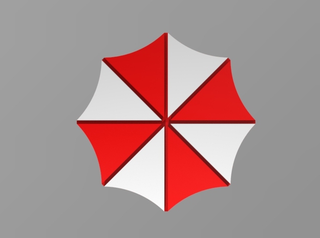 Umbrella - icon in White Processed Versatile Plastic