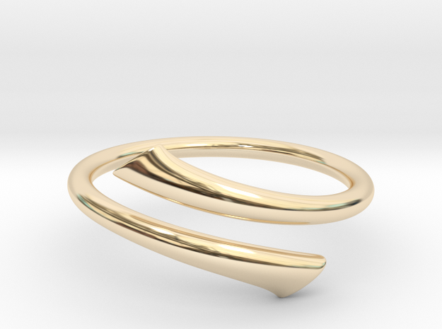 Streamline Open Ring in 14k Gold Plated Brass: 8 / 56.75