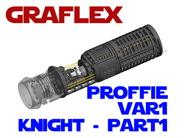Graflex Knight Chassis - Var1 - Part 1 - Proffie in White Natural Versatile Plastic