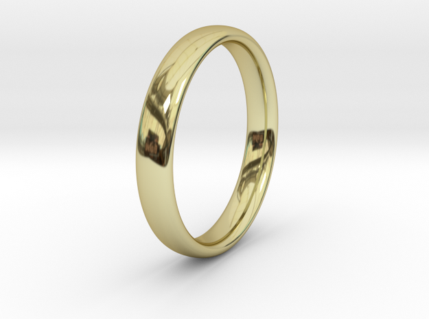 Simple Ring _ A in 18k Gold Plated Brass: 8 / 56.75