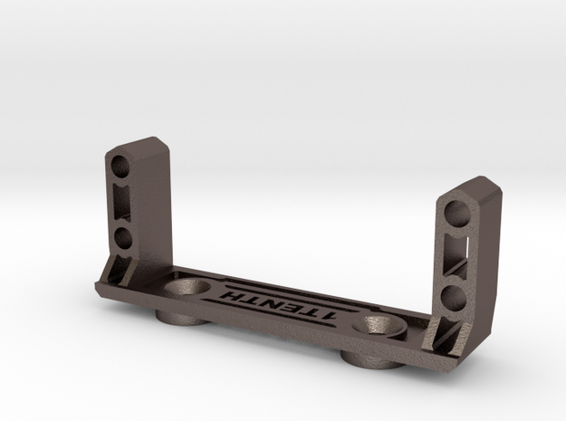 Metal Servo Mount V2 for Axial Capra  in Polished Bronzed-Silver Steel