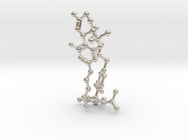 THC + CBD Molecule Earrings in Platinum