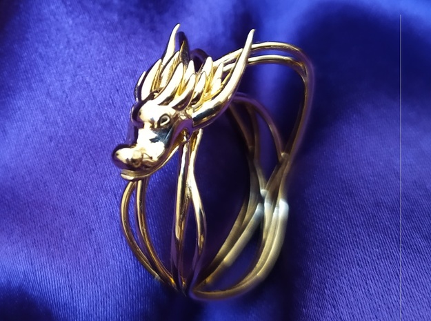 Dragon Nur Ring S-5(15.7mm) in 14K Yellow Gold