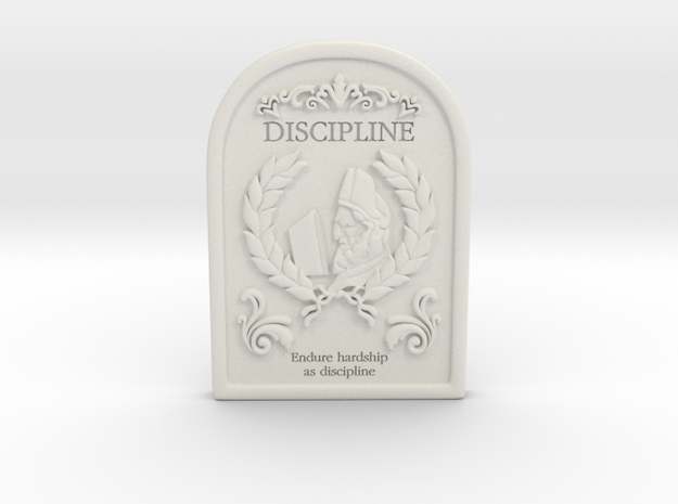 Resident Evil 0: Discipline tablet in White Natural Versatile Plastic