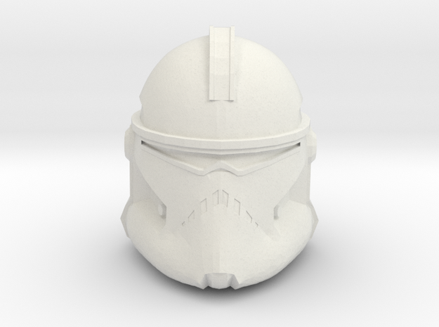 Neyo/Fordo/BARC Trooper Helmet | CCBS Scale in White Natural Versatile Plastic