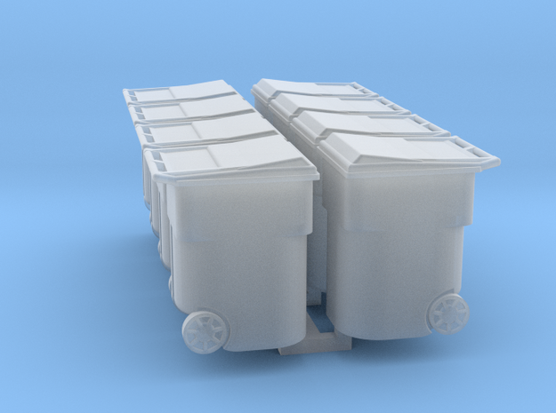 Residential Trash Receptacle 1-87 HO Scale Hollow  in Smooth Fine Detail Plastic