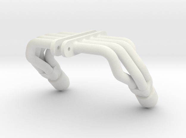 SMT10 MJ Style Headers With Muffler in White Natural Versatile Plastic: 1:10