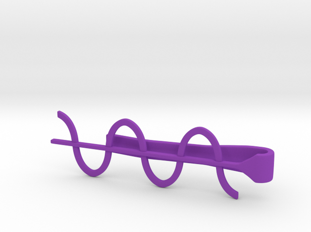 Cosine Wave Tie Bar (Plastics) in Purple Processed Versatile Plastic
