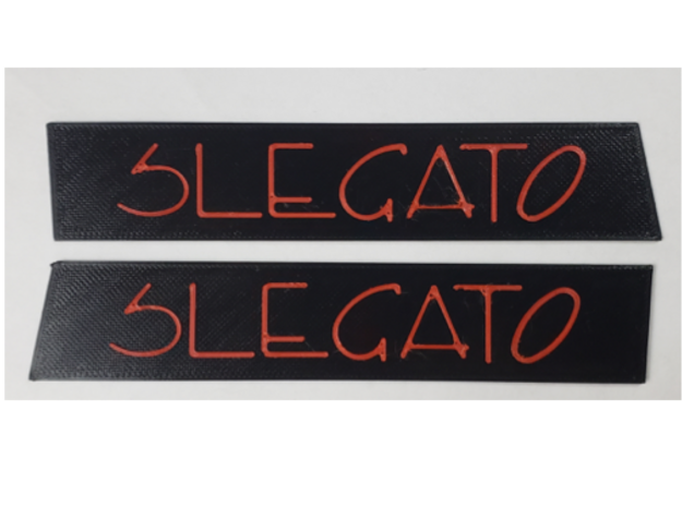 SLEGATO Badge Set for a Scirocco MK2 in Black Natural Versatile Plastic