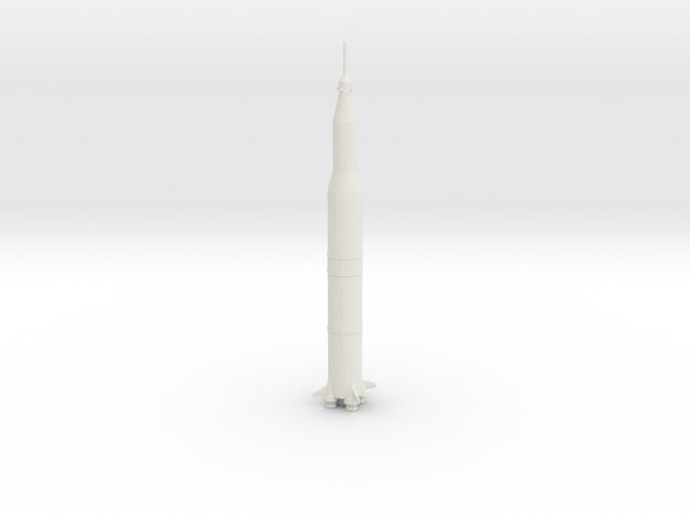 1/537 NASA Saturn 5 Rocket in White Natural Versatile Plastic