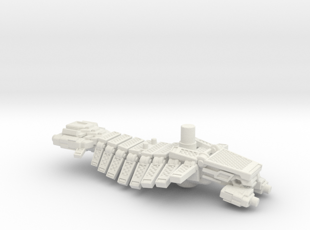 TurboBeast Gun (5mm) in White Natural Versatile Plastic: Medium