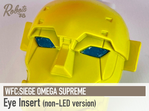 WFC:Siege Omega Supreme Eye Inserts in White Natural Versatile Plastic