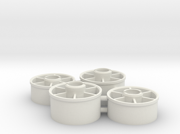 Mini-z_20mm_wheelset in White Natural Versatile Plastic