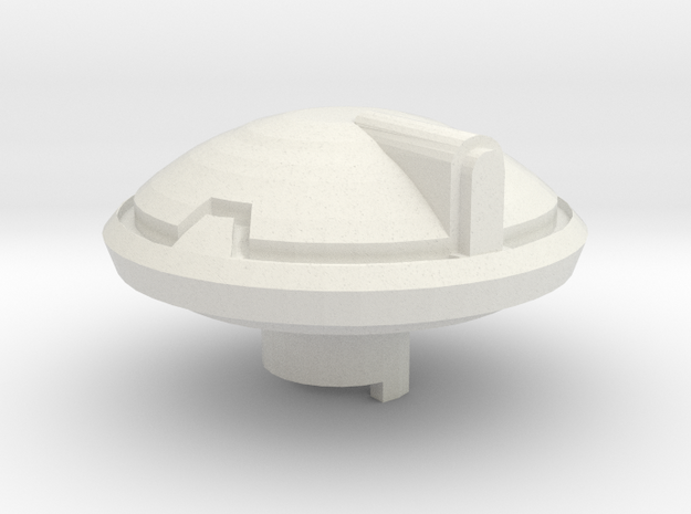 Scifi Tank Right front weapon mount  in White Natural Versatile Plastic
