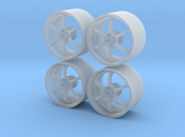 1/24 - 19'' Advan RG-D - model car wheels (female) in Smooth Fine Detail Plastic