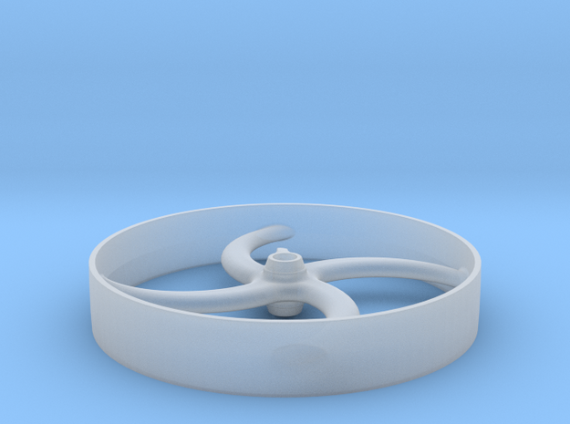 Curved Four Spoke Pulley in Smooth Fine Detail Plastic